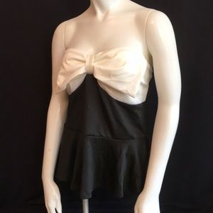 NWT Deb Strapless Peplum Top